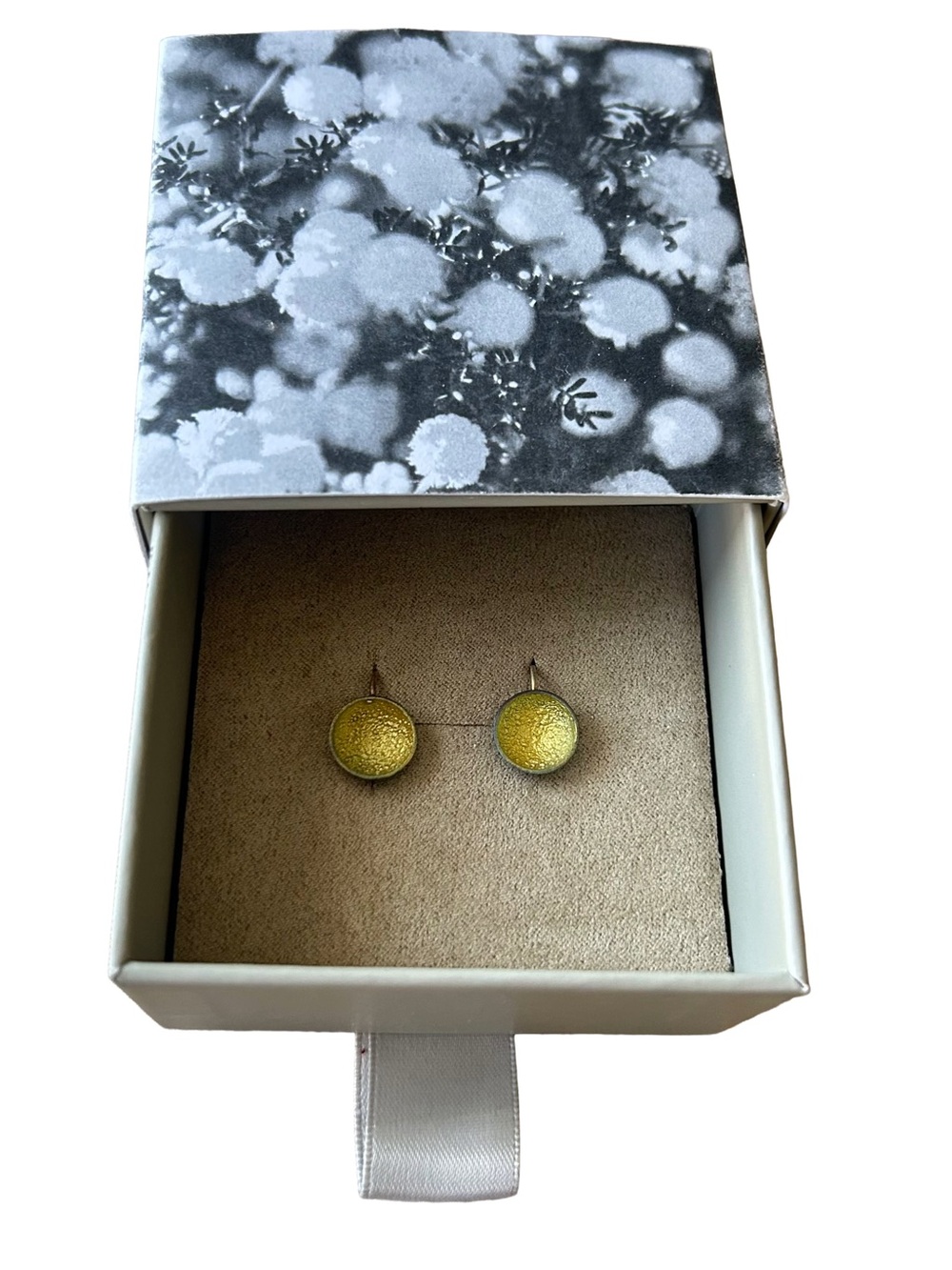 e.g.etal Small Yellow Dome Hook Earrings NWT